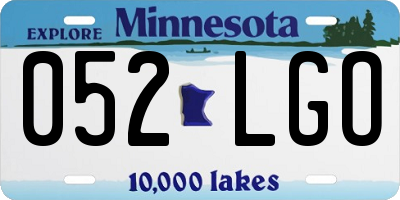 MN license plate 052LGO