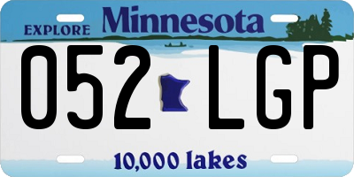 MN license plate 052LGP