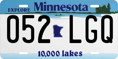 MN license plate 052LGQ
