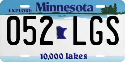 MN license plate 052LGS
