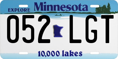 MN license plate 052LGT