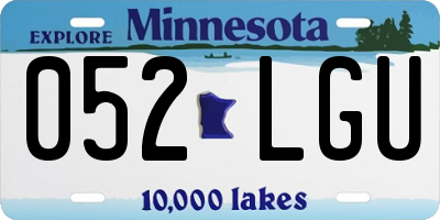 MN license plate 052LGU