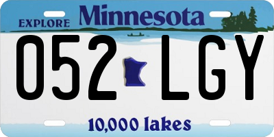 MN license plate 052LGY