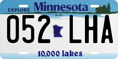 MN license plate 052LHA