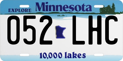 MN license plate 052LHC