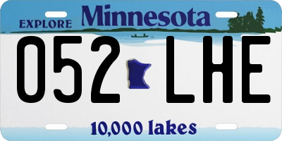 MN license plate 052LHE