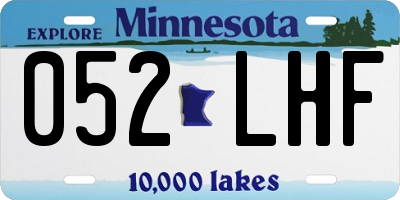MN license plate 052LHF