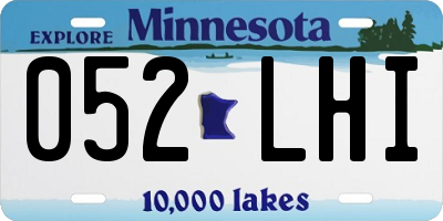 MN license plate 052LHI