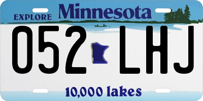 MN license plate 052LHJ
