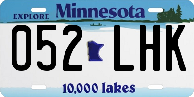 MN license plate 052LHK