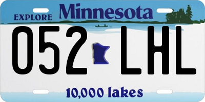 MN license plate 052LHL