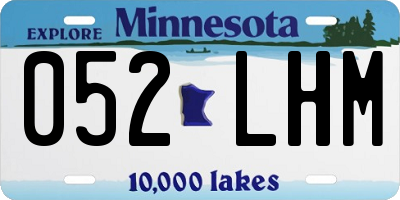 MN license plate 052LHM