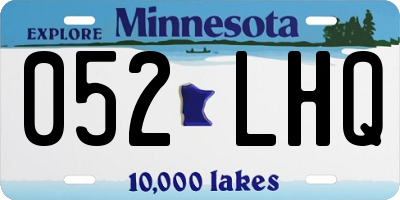 MN license plate 052LHQ