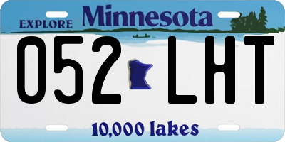 MN license plate 052LHT