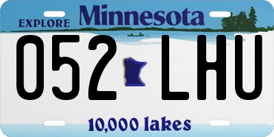 MN license plate 052LHU