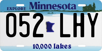 MN license plate 052LHY