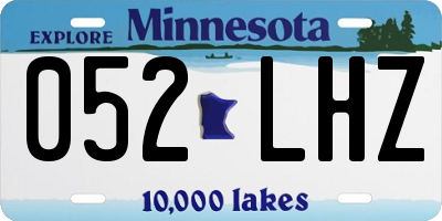 MN license plate 052LHZ