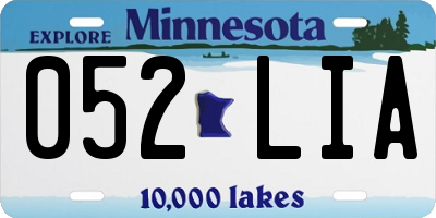 MN license plate 052LIA