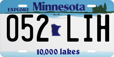 MN license plate 052LIH