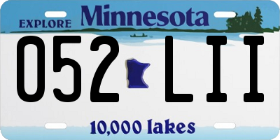 MN license plate 052LII