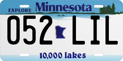 MN license plate 052LIL