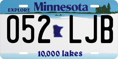 MN license plate 052LJB