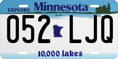 MN license plate 052LJQ