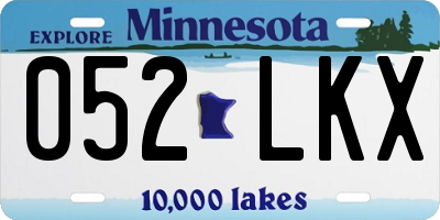 MN license plate 052LKX