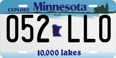 MN license plate 052LLO