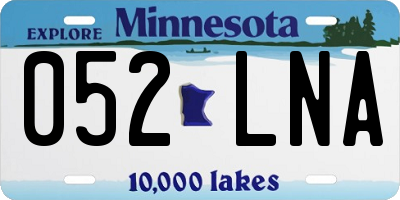 MN license plate 052LNA