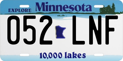 MN license plate 052LNF