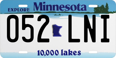 MN license plate 052LNI