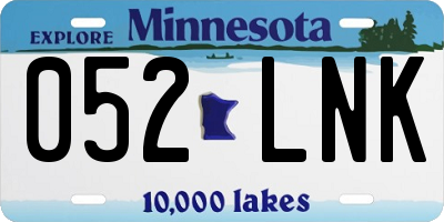 MN license plate 052LNK