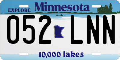 MN license plate 052LNN