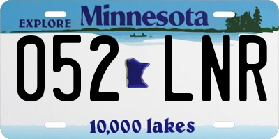 MN license plate 052LNR