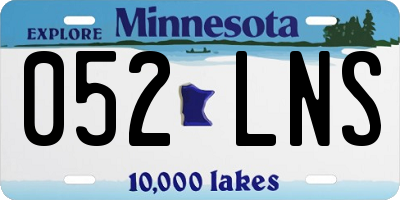 MN license plate 052LNS