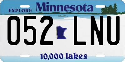 MN license plate 052LNU