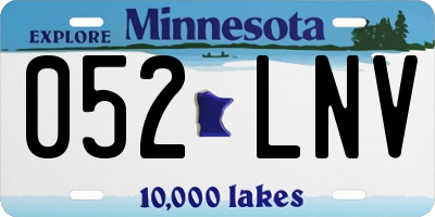 MN license plate 052LNV