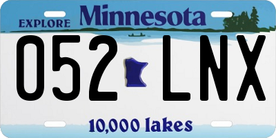 MN license plate 052LNX