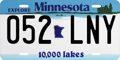 MN license plate 052LNY