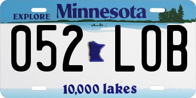 MN license plate 052LOB