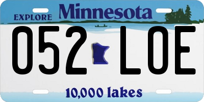 MN license plate 052LOE