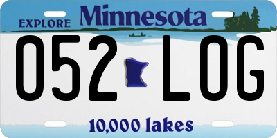 MN license plate 052LOG