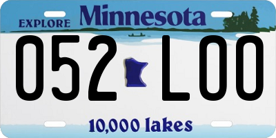 MN license plate 052LOO