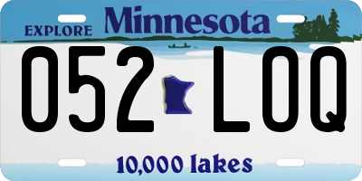 MN license plate 052LOQ