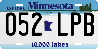 MN license plate 052LPB