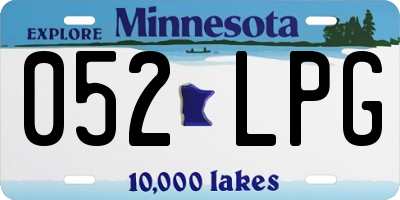 MN license plate 052LPG