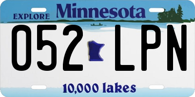MN license plate 052LPN