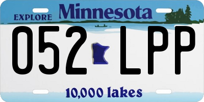 MN license plate 052LPP