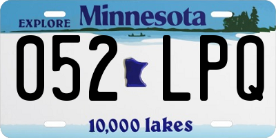 MN license plate 052LPQ